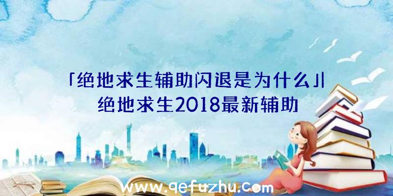 「绝地求生辅助闪退是为什么」|绝地求生2018最新辅助